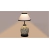 Annalise Multicolor cotton Glass Table lamp with Iron Base