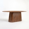 Helter Veneer 6 Seater Dining Table in Brown Finish