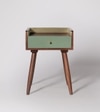 Punko Solid Wood Bed Side Table In Light Brown Finish
