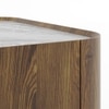 Dorian Engineered Wood Coffee Table With Ceramic Top in Walnut High Gloss Finish