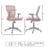 Ebeaony Mid Back Ergonomic Chair in Orange Colour