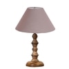 Devansh Grey Cotton Table Lamp With Wood Natural Base (10X10X16) Inches)-32