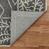 Rick Dark Gray Solid Woven Wool 8X5 Feet Carpet