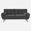 Faro Velvet 3 Seater Sofa in Dark Grey Colour