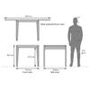 Murphy 6 Seater Dining Table In Dark Walnut Finish