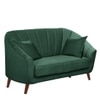 Nilo Velvet 2 Seater Sofa in Green Colour