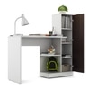 Troy Study Table Frosty White Choco Walnut