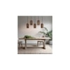 Casa 5 Series Brown Solid Wood Cluster Hanging Light