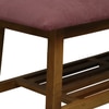 Svolvær Solid Wood Shoe Rack with Seating in Walnut Brown finish