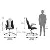 Mika Leatherette Study Chair in White Colour
