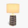 Atrani Handicrafted Table Lamp in Blue Stripes and white Colour