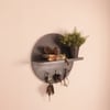 Lotus Wooden Wall Shelf Organiser With Key Holders