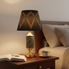 ELARE Black Table Lamp Shade Gold Metal Base