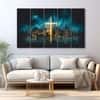 The Castle Decor Jesus Fast Life Wall Art Set of 5 Digital Painting 27x48 Inch