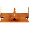 tanmayi engineered wood prayer unit in teak finish