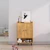 Hexa Red Engineered Wood Shoe Rack in Giant Wood Colour