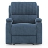Dawson Fabric One Seater Manual Recliner in Coastal Blue Colour