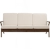 Scandinavian Aston Three Seater Sofa Cocoa Finish