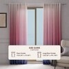 Stoa Paris Sheer Ombre Printed Door Curtain, Aesthetic Curtain with  Light Filtering Balcony,  Set of 1 Parda, Rose Tint Horizon - Red