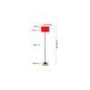 Drake Red Cotton Shade Floor Lamp