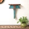 Multishade Colour Solid Wood Handcarved Siddhivinayak Wall Shelf with distres finish by DisooFashions
