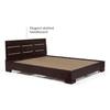 Ohio Solid Wood Queen Size Non Storage Bed In Mahogany Finish