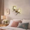 Devansh Metal Electric Wall Light in Gold Colour with Multi Shade Count of 2 Lights