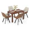 Atlas Crest Solid Wood 4 Seater Dining Table with set of 4 Casey Swivel Dining Chair