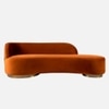 Maddox Velvet 3 Seater Sofa in Orange Colour