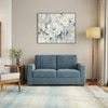 Apollo High Back 2 Seater Fabric Sofa in Ocean Weave Colour