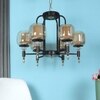 Eliante 6-Light Mild Steel Chandelier, Modern Ceiling Lighting Fixture For Living Room Or Dining Room