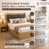 AIAN Diboll Queen Size Hydraulic Storage Bed Walnut