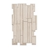 Handmade Wool Shaped Rug Modern Abstract Beige 5 x 7 Feet Carpet