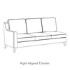 Abbey Sectional Sofa (Colour :Vapour Grey, Cushion:Soft, Seating Capacity : Right Aligned 3 Seater)