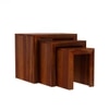 Neptune Solid Wood Side Table in Natural Finish