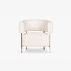 Buda Fabric Lounge Chair in Gold Colour