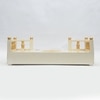 D'Dass White Mdf and Sheesham Wooden Temple For Pooja
