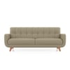 Waverly 3 Seater Leather Sofa in Taupe Mist Colour