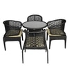 Launceston Wicker Chair In Black Finish