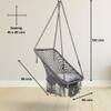 Swingzy Premium Rectangle Swing Chair for Adults Grey with Accessories