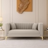 Texude Velvet 2 Seater Sofa in Cream Colour