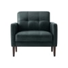 Clark PU Leather Armchair in Grey