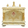 D'Dass Shri Ganesh Sheesham Wood and Mdf Temple For Pooja In Home and Office