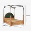 Andaman Narcodam Canopy Solid Wood Queen Bed in Brown Colour