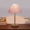 Devansh Multicolor Cotton Table Lamp With  Natural  Wood Base  & Steel Pipe (10X16.25 Inches)-40