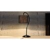 Black Jute Curvy table lamp with Iron Base (SP18)