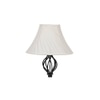 Hannah Black Cotton Shade Floor Lamp