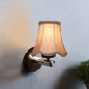 Devansh Metal Wall Mounted Lamp With Beige Jute Shade