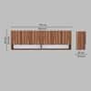 6 Doors Modular Wall Mounted Kitchen Cabinet With Organizer Shelf In Aisan Walnut Finish
