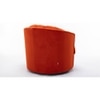 Marius Swivel Solid Wood Round Chair in Orange Colour